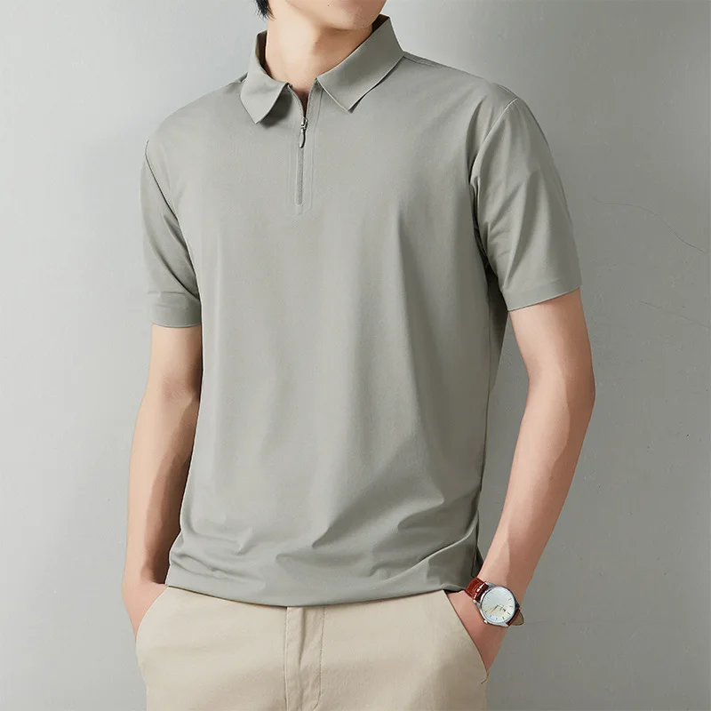 

2026 Short Sleeve T-Shirt Men's Classic Summer Casual Versatile Slim Breathable Simple Solid Color Men's T-Shirt