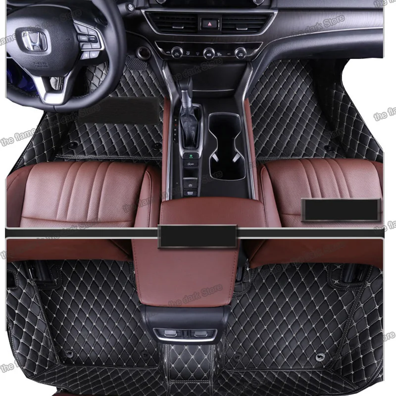 leather car floor mats for honda accord 2018 2019 2020 10 x accessories interior parts carpet 2021 door cover seat 10th 2022