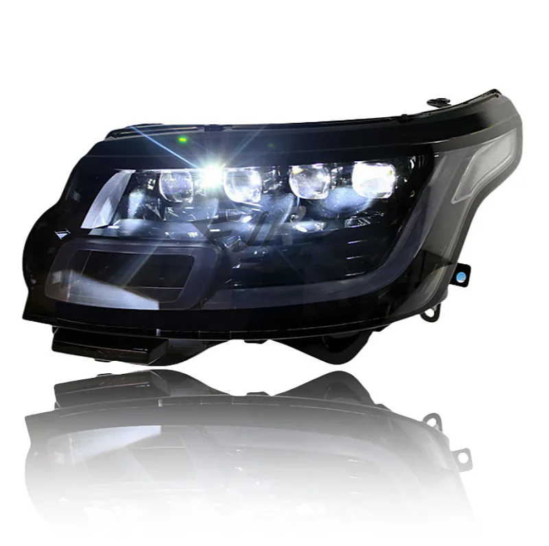 LED Headlights 4 Lenses for Range Rover 13-17, Upgraded Version, High Brightness, Easy Installation