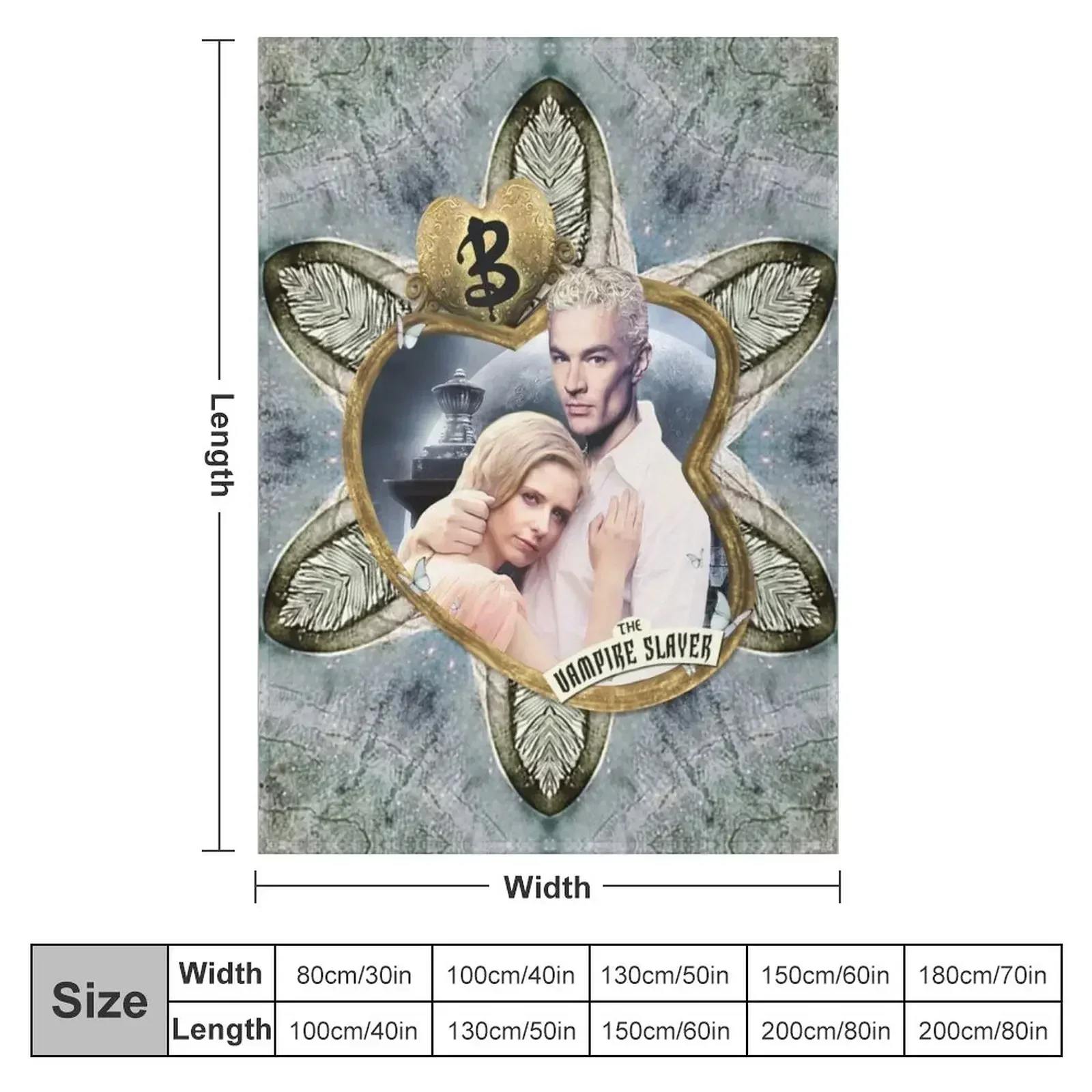 Buffy & Spike Throw Blanket Designers Heavy Bed Fashionable Blankets