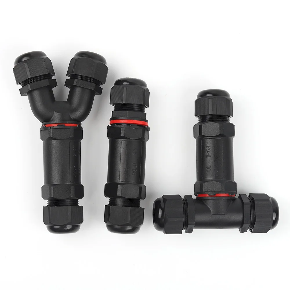 

IP68 M20/M25 Waterproof Connector I/Y/T Shape LED Lighting Outdoor Sealed Wire Connector 2/3/4/5 Pin Screw Terminal Adapter