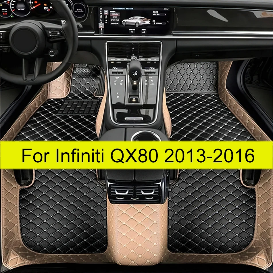 

Car Floor Mats For Infiniti QX80 2016 2015 2014 2013 Carpets Waterproof Custom Interior Accessories Foot Auto Automobiles Pedals