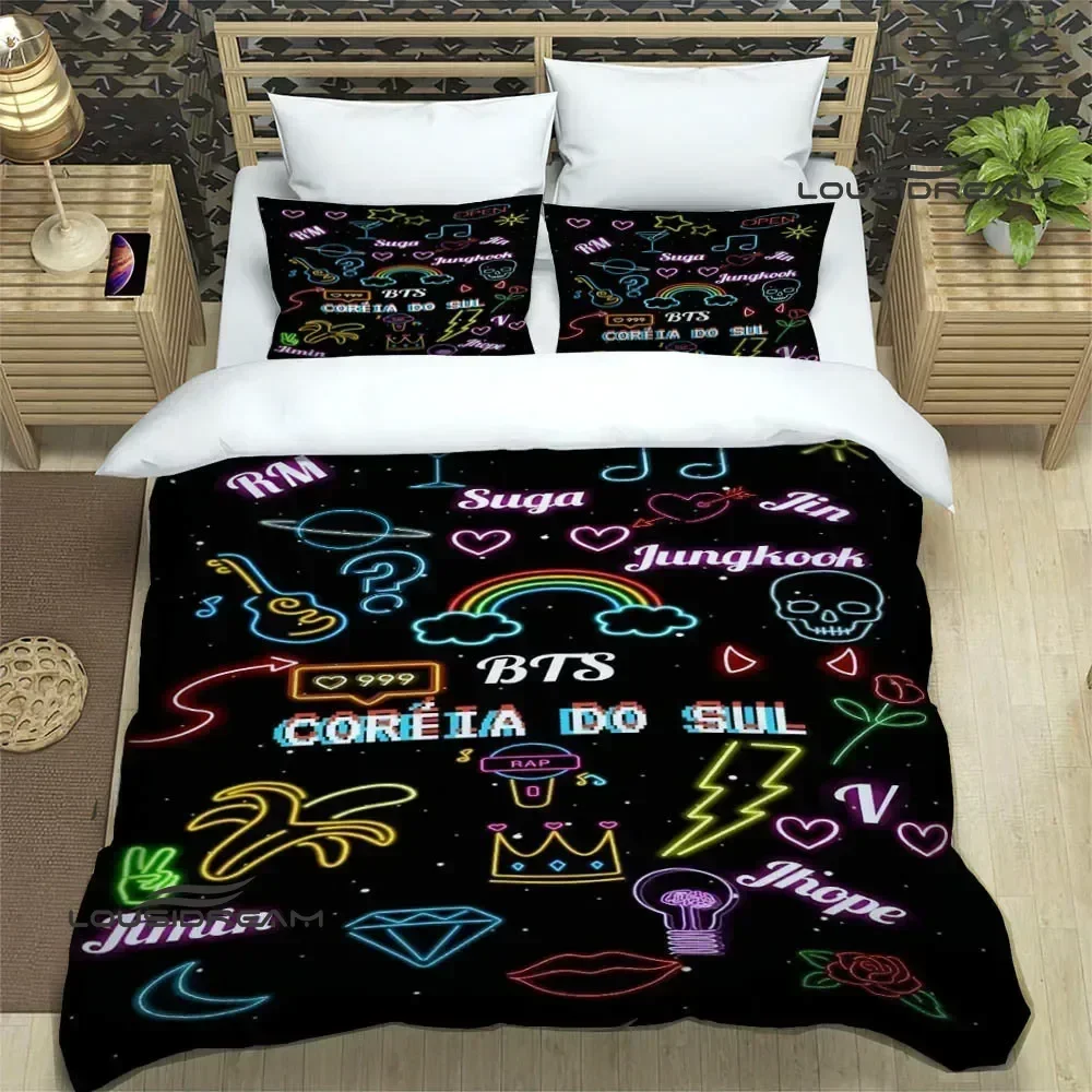 Star Jeon Jung Kook JIMIN Bedding Sets exquisite bed supplies set duvet cover bed comforter set bedding set luxury Birthday Gift