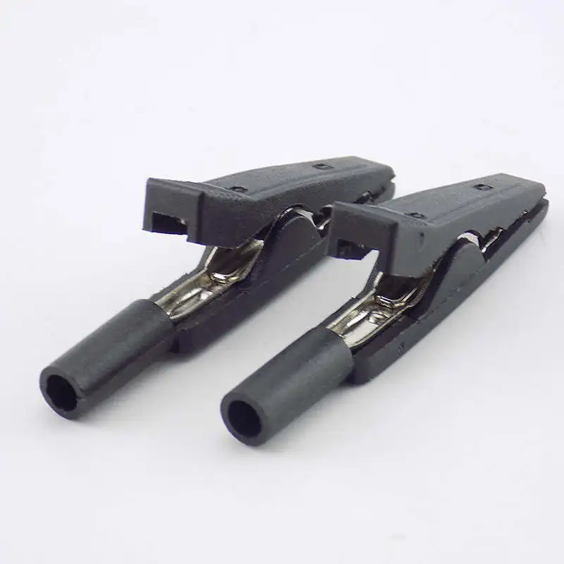 Banana plug 2mm Connector Cable Crocodile Insulated Alligator Clip Test Probes Adapter Multimeter Alligator Pen Female Test C4