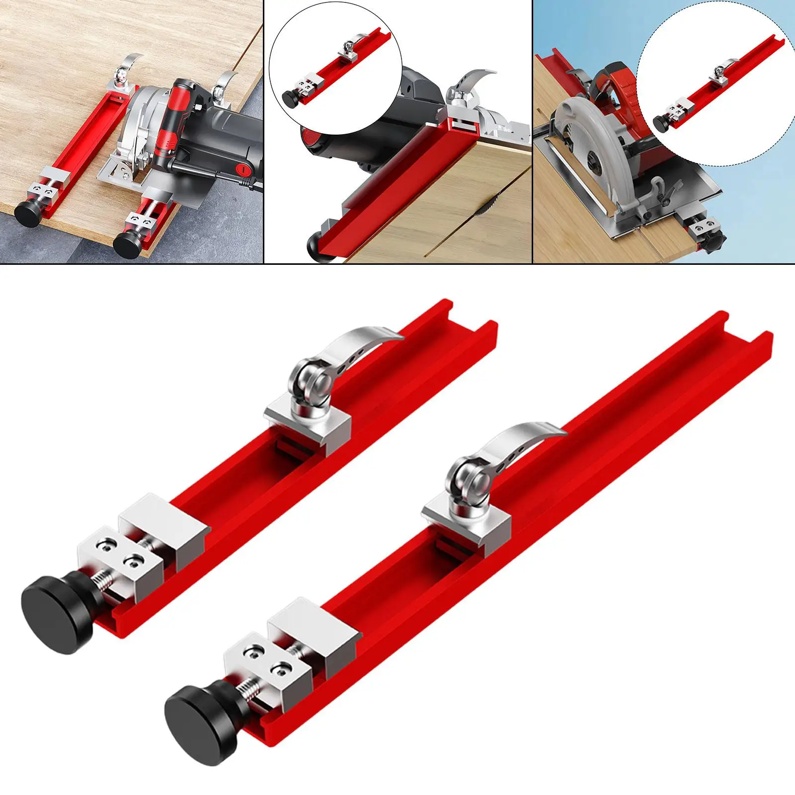 Electric Circular Saw Guide Rail Track Mount Durable Aluminum Alloy Base Assembly for Home Renovation Projects