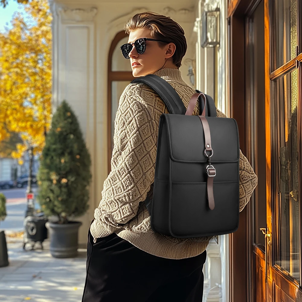 HcanKcan Fashion Vintage Men's Backpack Fashion Laptop Bag Casual Waterproof Travel Daypack Work College Backpack Student Bag