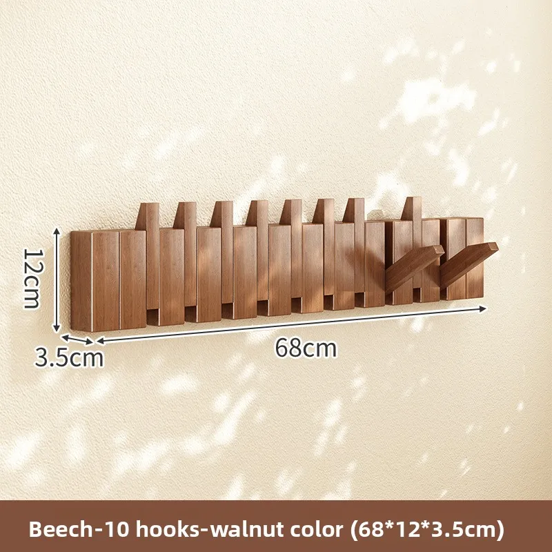 Hangende hangers, aan de muur hangende beukenpianotoetsen aan de muur, geen ponsen, slaapkamerveranda haak, achterdeur hoeden kledingrek