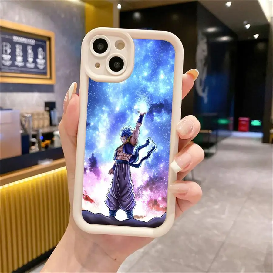 Custodia morbida per iPhone XR 13 12 11 Pro Max XS Max 16e 15 16 14 Plus 17 Air Dragon Ball Son Goku Vegeta Beerus