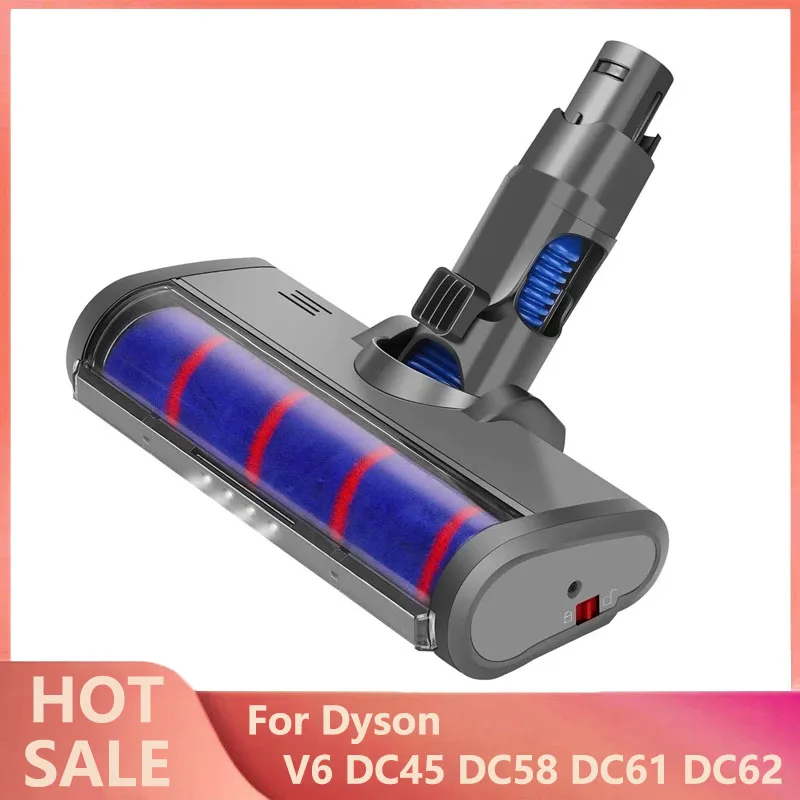 Motorized Sweeper Brush Head for Dyson V6 DC45 DC58 DC61 DC62 DC74 Vacuum Cleaner Replacement Floor Brush Head Spare Parts Tool