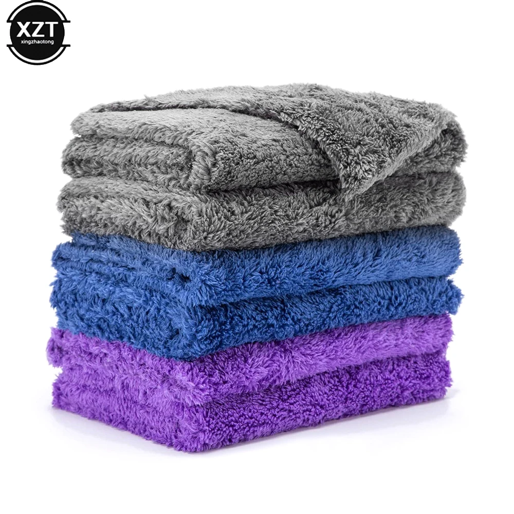 40*40cm Coral Fleece Microfiber Eagerly Thickened Absorbent Clean Car Wipe Cloth Car Washing Supplies Kitchen Supplies