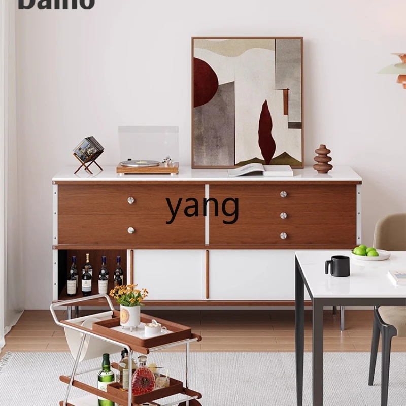 

LZR solid wood living room wall integrated locker coffee machine table