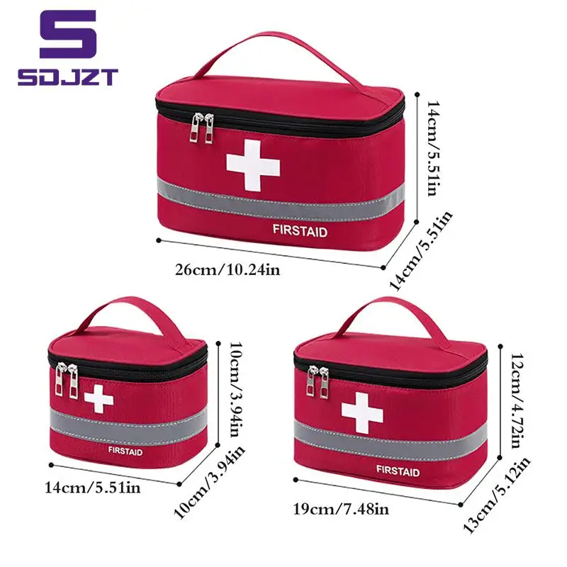 Bolsa de almacenamiento de medicamentos de gran capacidad, Kit médico portátil, Kit de primeros auxilios para el hogar, bolsa de supervivencia, bolsa de emergencia para coche