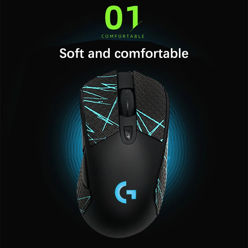 1PC Non Slip Mouse Grip Tape Skate Handmade Sticker Lizard Skin Suck Sweat For Logitech G403 G603 G703