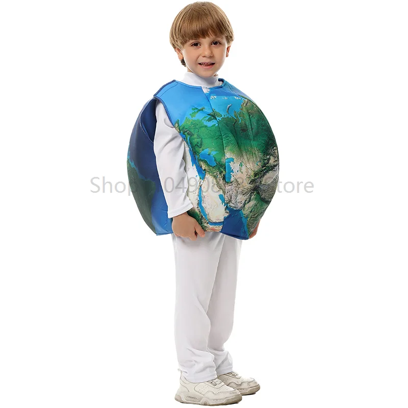 

Girl Planet Earth Day Globe Halloween Purim Carnival Fancy Dress Up Boy Round Earth Costume For Children