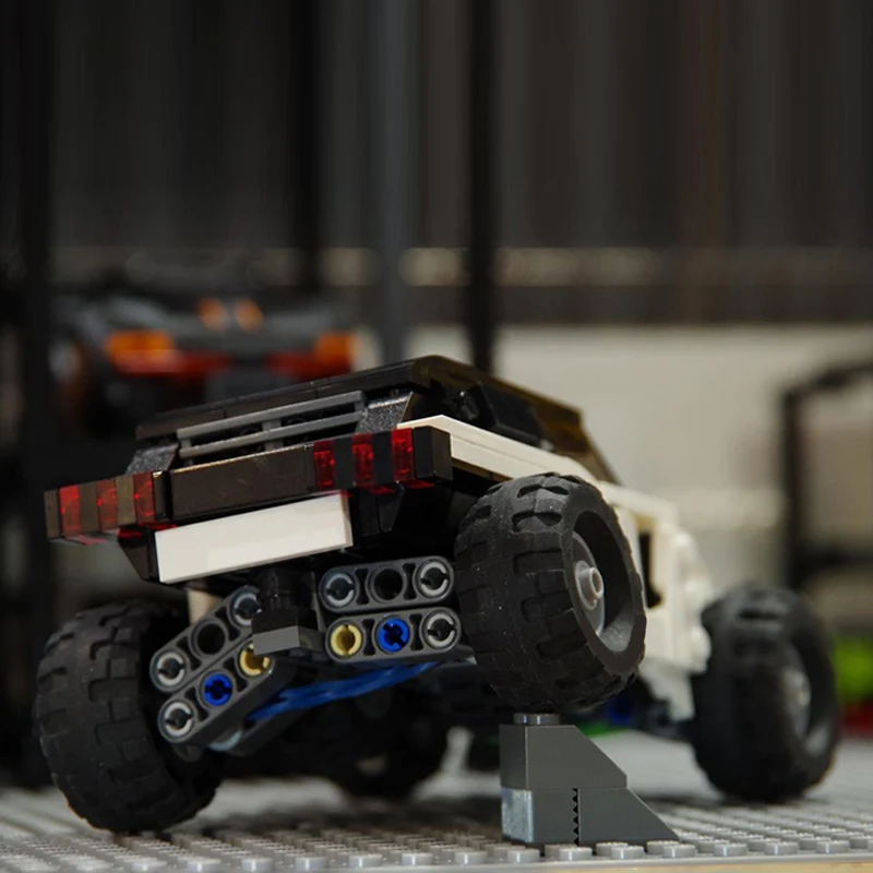 سرعة سباق السيارات نموذج MOC قوالب بناء 3008 DKR على الطرق الوعرة سباق السيارات وحدات التكنولوجيا الهدايا عطلة تجميع ألعاب أطفال #3