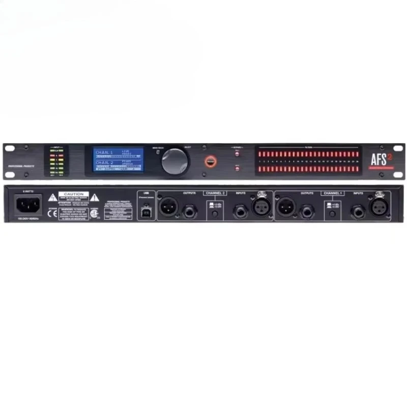 Procesador de audio Paulkitson AFS2, equipo de sonido de supresión de retroalimentación de metal con procesador de audio Drive Rack