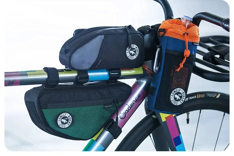 ULAC Wasserdichte Fahrrad-Top-Tube-Tasche, 0,9/1 l, MTB, Rennrad, leicht, langlebig, Fahrrad-Rahmentasche mit externen Seitentaschen – Detail 5