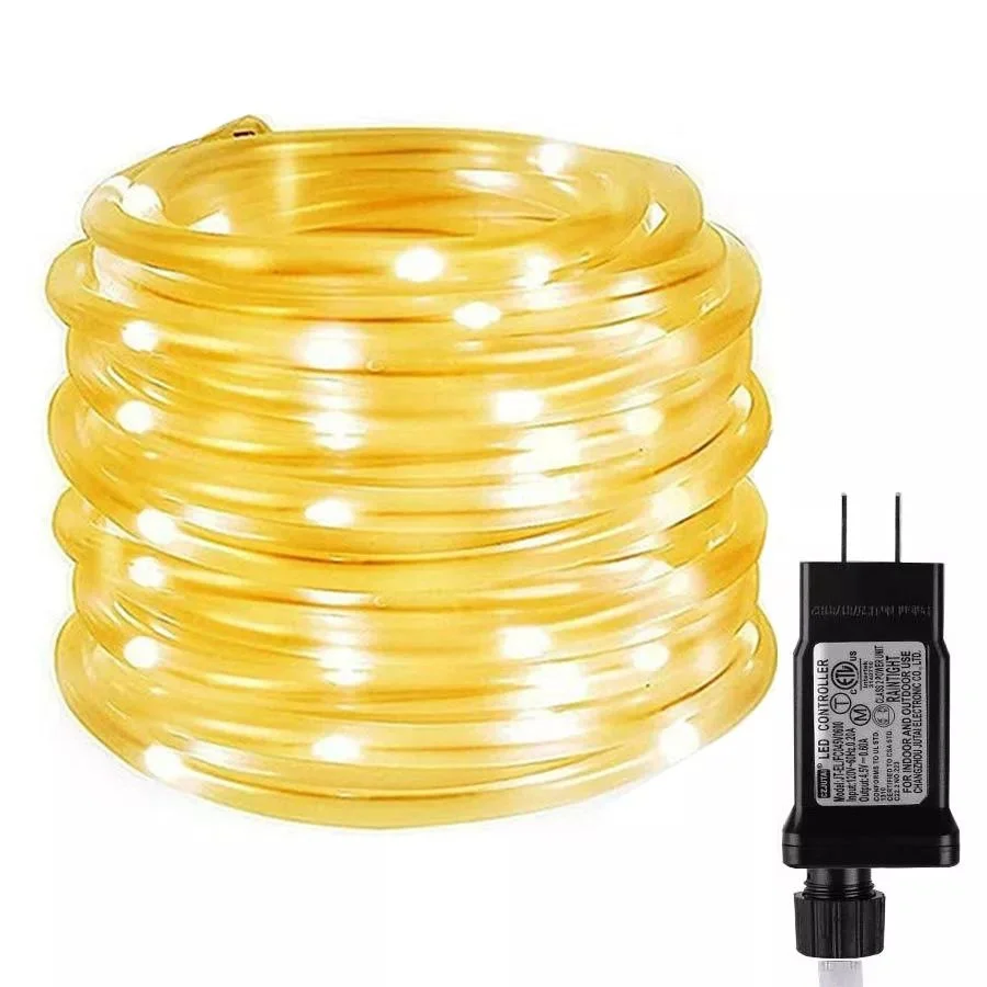 Corda de luz led para garde natal, novo, corda de tubo, luzes para jardim, festa, casamento, decoração de feriado, 8 modos, 10m, 20m, 30m