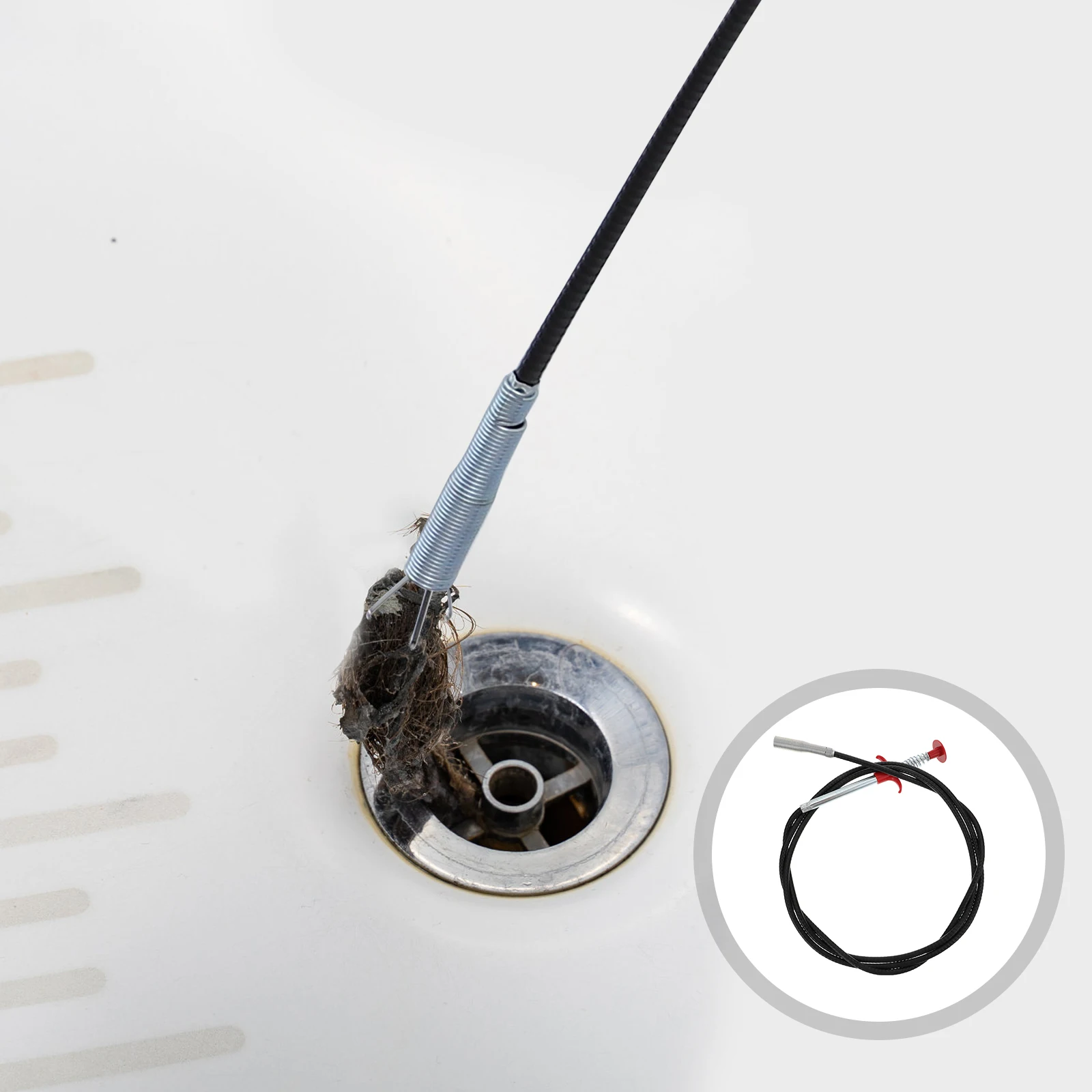 

2Pcs Drain Cleaner Sticks Flexible Durable Spring Grabber Tool for Bathroom Kitchen Toilet Drain Cleaning Household Tools