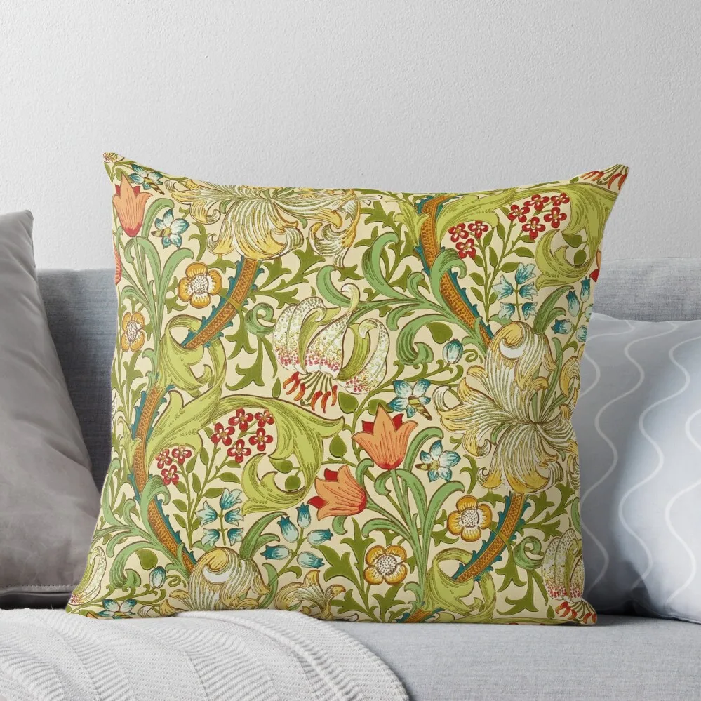 

William Morris Golden Lily Throw Pillow Pillowcases For Pillows Christmas Cushion For Home