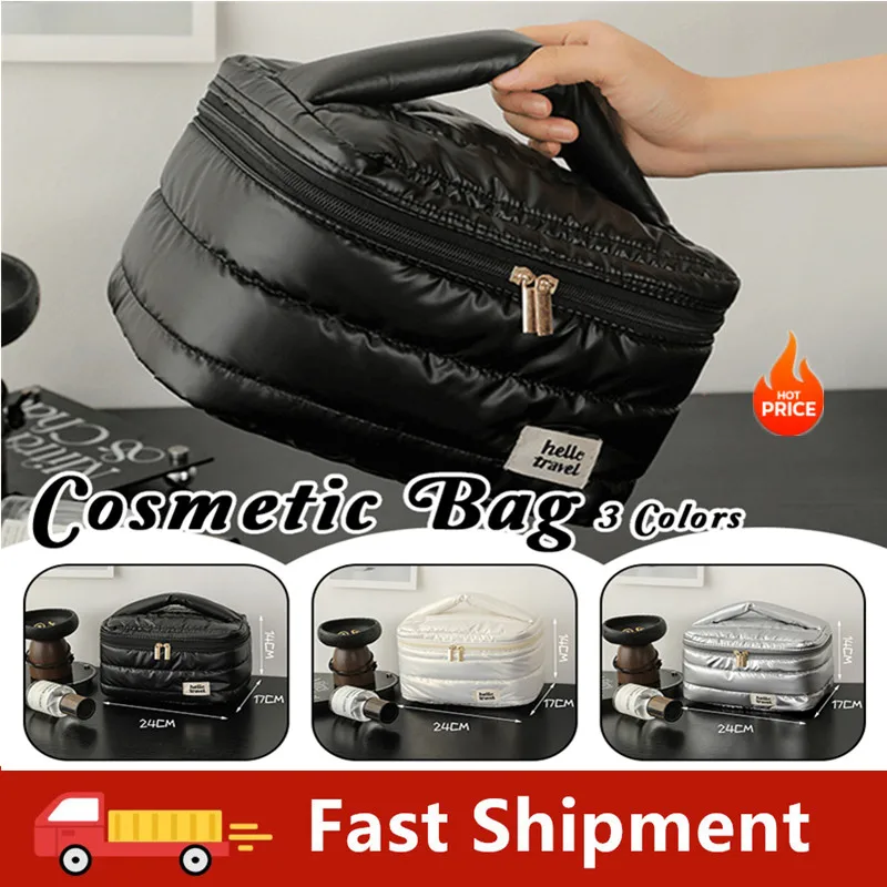 

Fashion Handheld Large Capacity Travel Makeup Bag Waterproof Cosmetic for Skincare Toiletries Portable Multifunctional Washbag