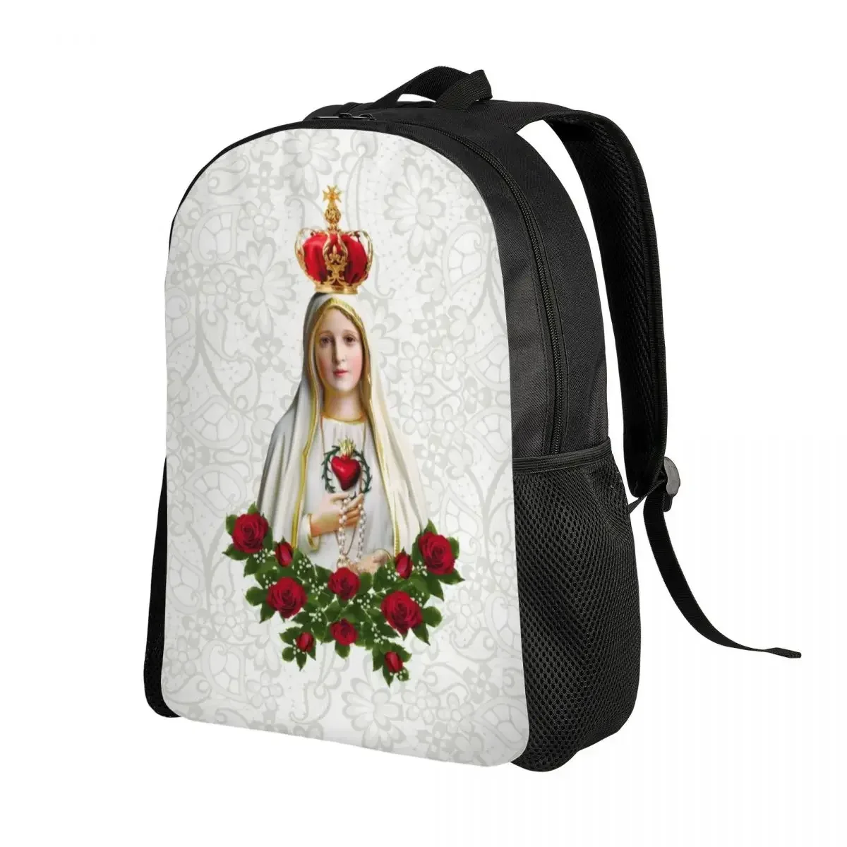 Our Lady Of Fatima Virgin Mary Backpacks for Men Women Waterproof School College Portugal Rosary Catholic Bag Printing Bookbags