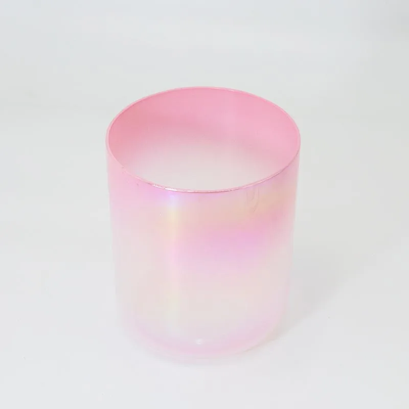 Gradient Gemstone Powder Translucent Crystal Singing Bowl Sound Meditation Yoga Bowl Alchemy Bowl