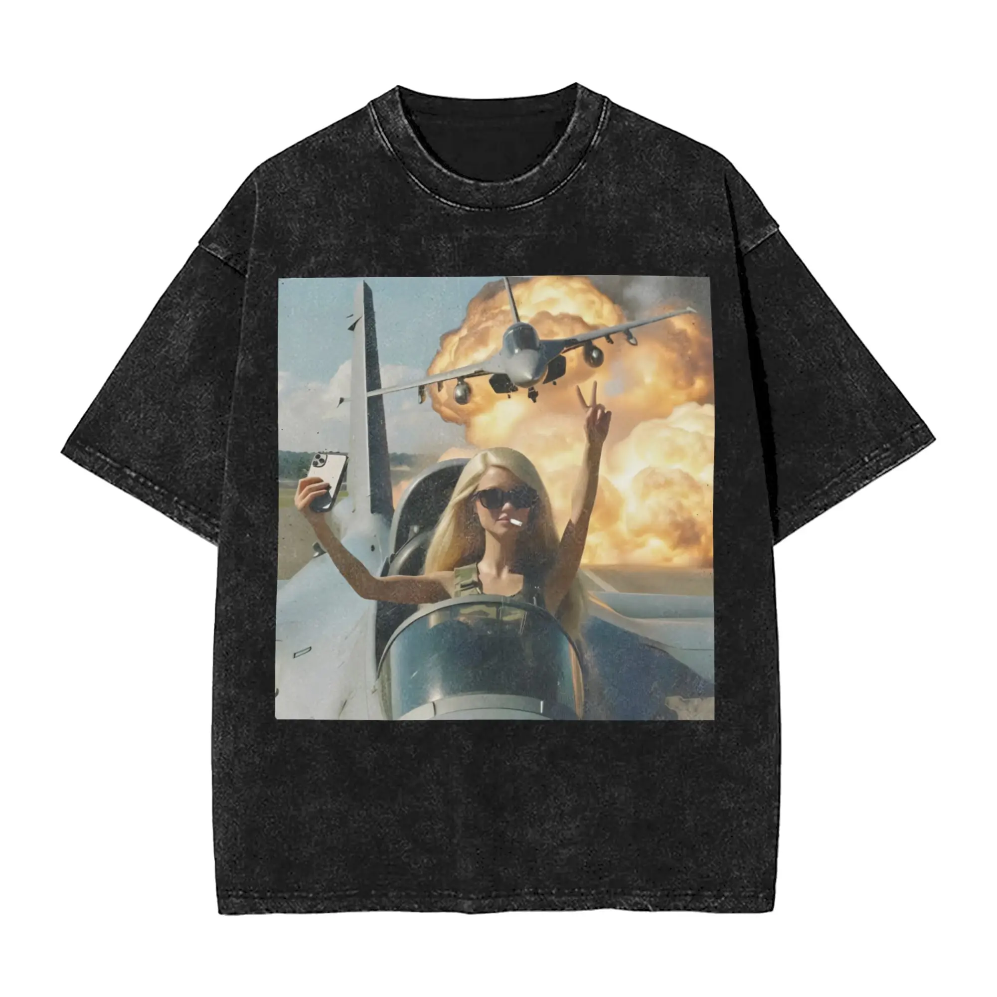Summer Blonde Doll Disheveled Doll Washed T Shirts Apparel Harajuku T-Shirt  for Men Women Tee Shirt