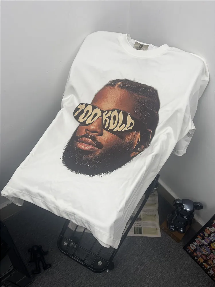 

Vintage Heavyweight Short Sleeve T-Shirt Unisex Summer Trendy Base Layer Half Sleeve Couple's Wear Breathable Cotton round Neck