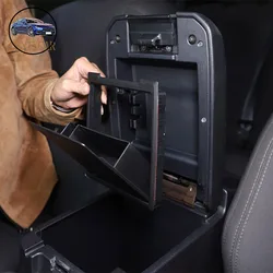 For Toyota Tacoma 2016-2022 ABS Matte black Central Control Armrest Box Hidden Storage Box Privacy Storage Box Car Accessories