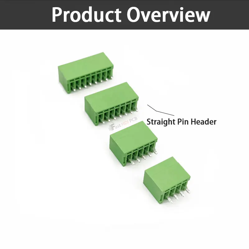 직렬 핀 헤더 PA66 나일론 | 절연 산업용 2.54mm 커넥터 키트 (2P-24P) | 군사/신에너지 호환