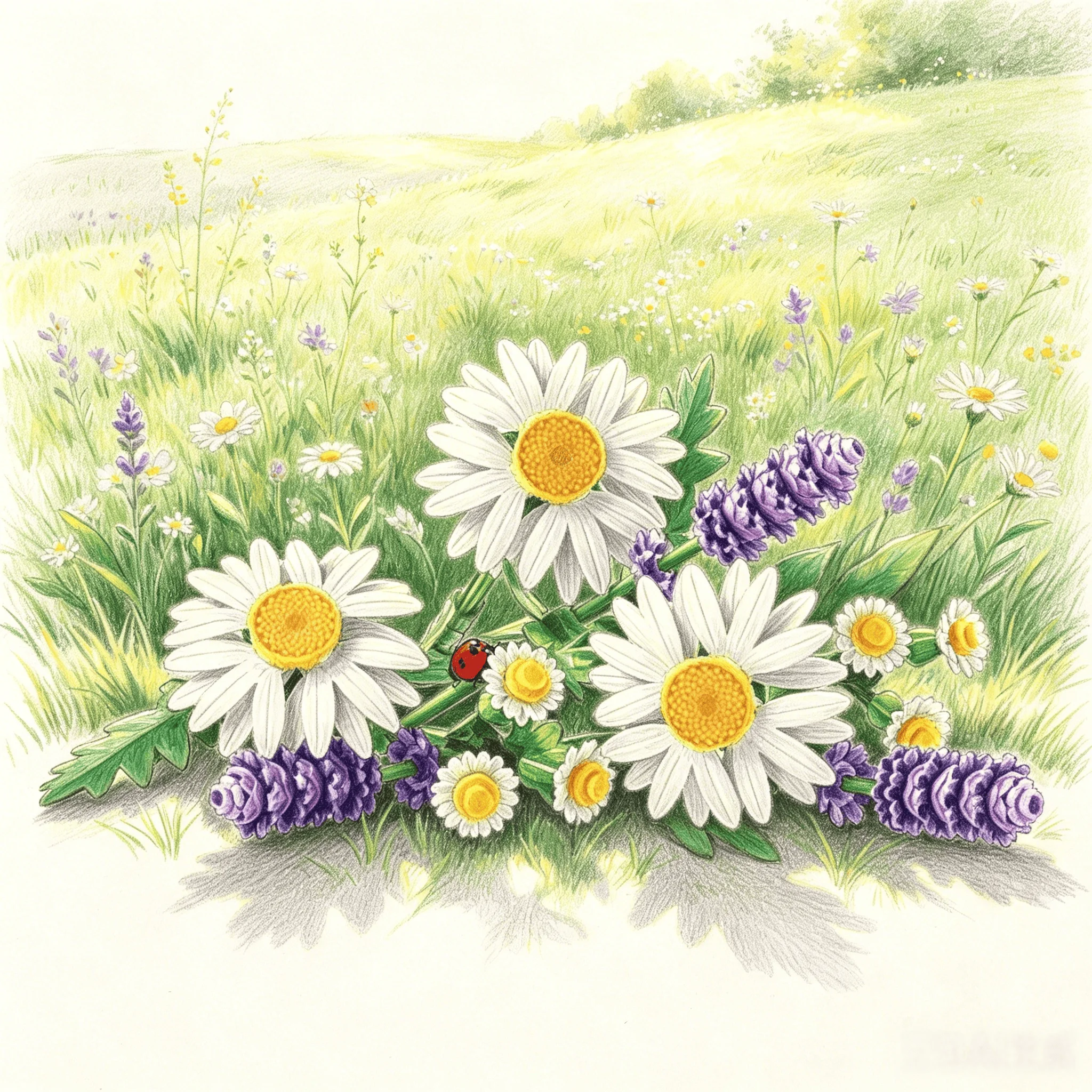 New 2026 Building Block Flower Plant White Small Daisy Flower Lavender Puzzle Building Block Toy Decoration Gift