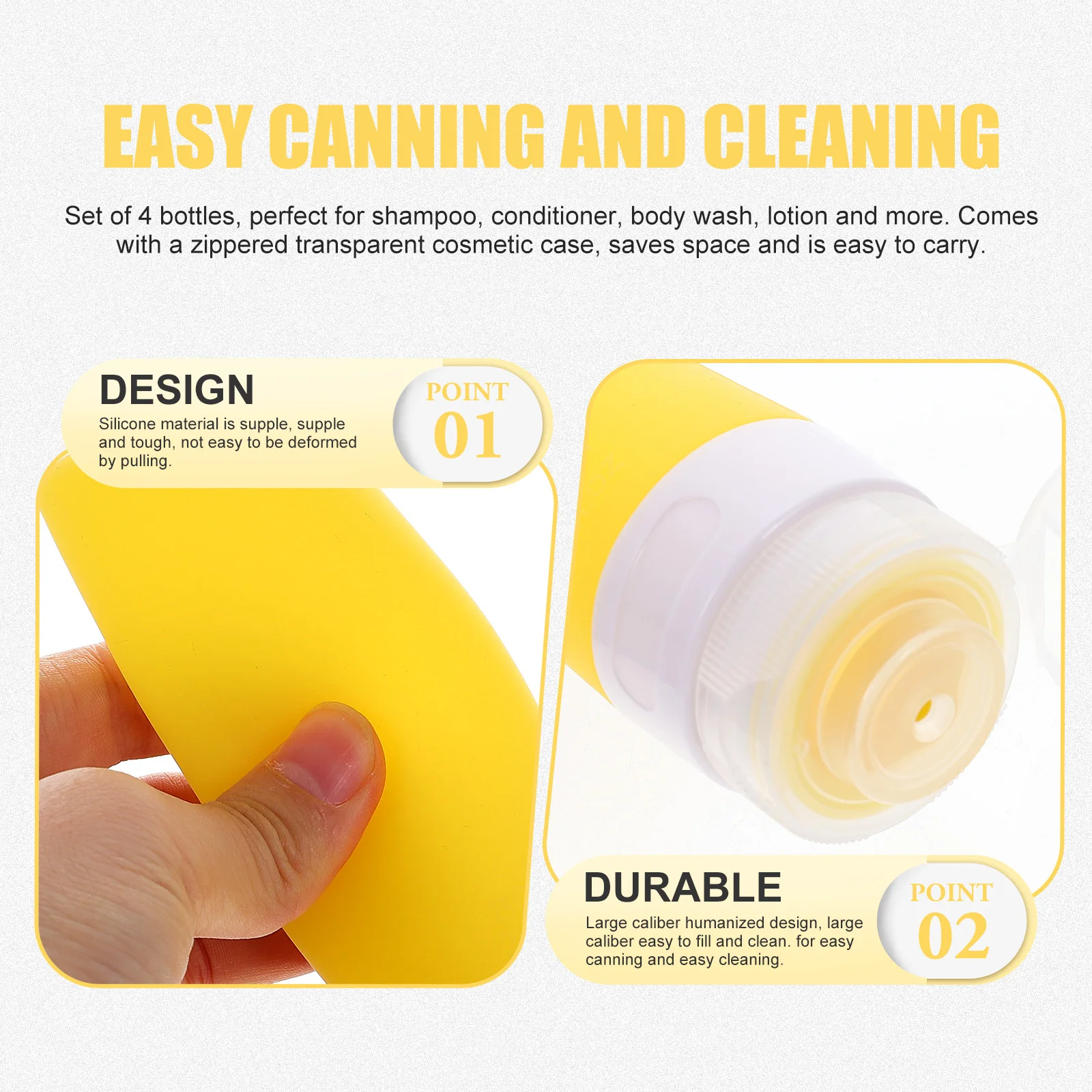 

1 set 1 Set Silicone Travel Bottles Reusable Portable Dispenser For Lotion Shampoo Toner Makeup Remover Empty Squeeze Containers