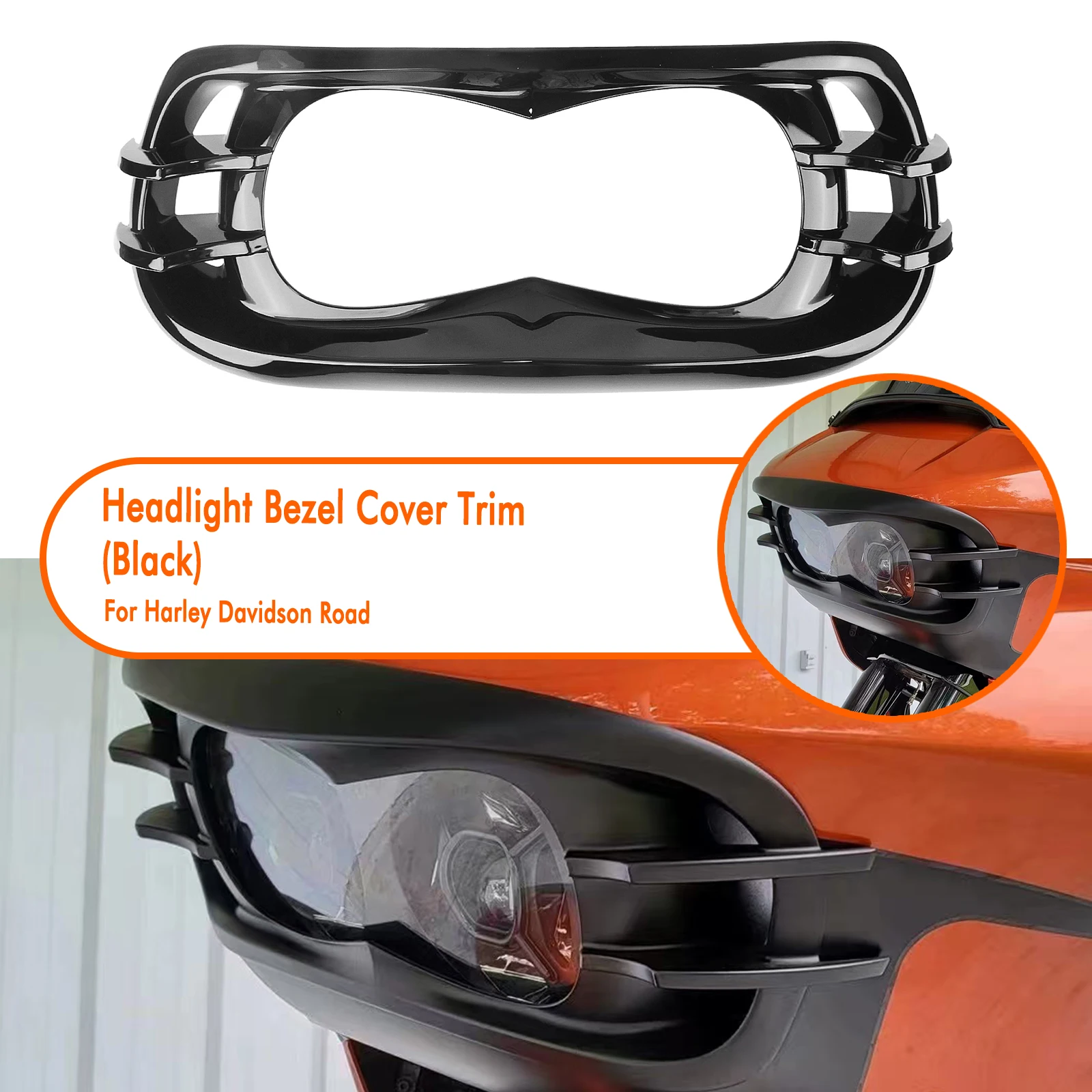 Motorcycle Front Headlight Cover Head Light Trim Bezel Cowl For Harley Davidson Road Glide CVO FLTRX Special FLTRXS ST FLTRXST