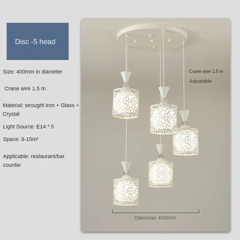 Dining Room Chandelier Simple Modern Creative Cream Wind Lighting Nordic Design Sense Round Table Three Dining Room Bar Lamps