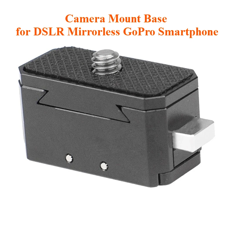 

Быстросъемная пластина Arca Swiss, совместимая с креплением для камеры из алюминиевого сплава для беззеркальных смартфонов GoPro DSLR — Vlog