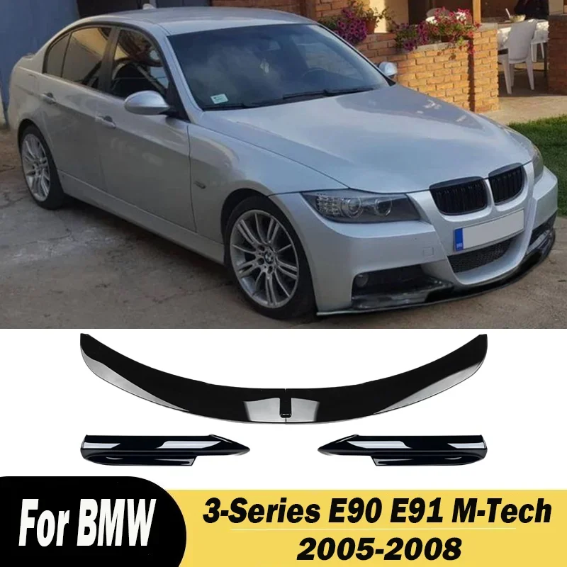 For BMW 3-Series E90 E91 M-Tech 2005 2006 2007 2008 Front Bumper Lip Spoiler Diffuser Canard Lip Splitter Body Kits