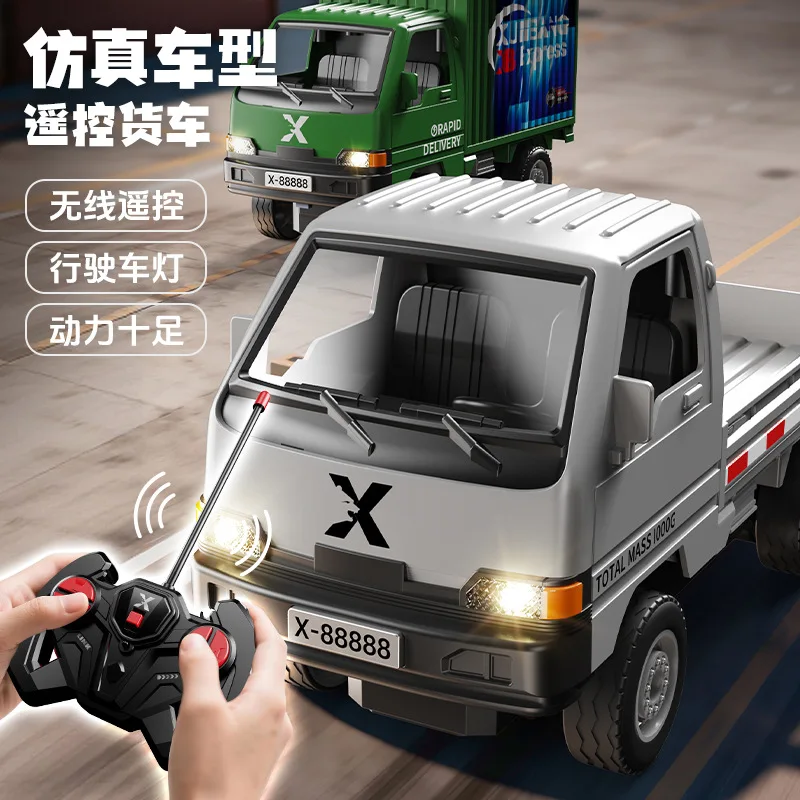 Remote Control Mini Electric Truck Rechargeable 4 Channel Toy Vehicle With LED Lights Wireless Remote Control Boys Birthday Gift
