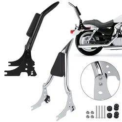 Motorcycle Rear Passenger Sissy Bar Backrest with Cushion Pad Detachable For Harley Sportster XL 1200 883 72 48 Iron 2004-2022