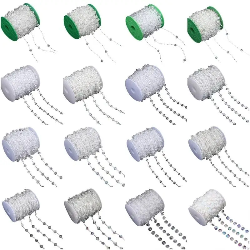 

M17D Clear Plastic Bead Chain For Handmade Art Craft Necklace Bracelet Jewelry Making