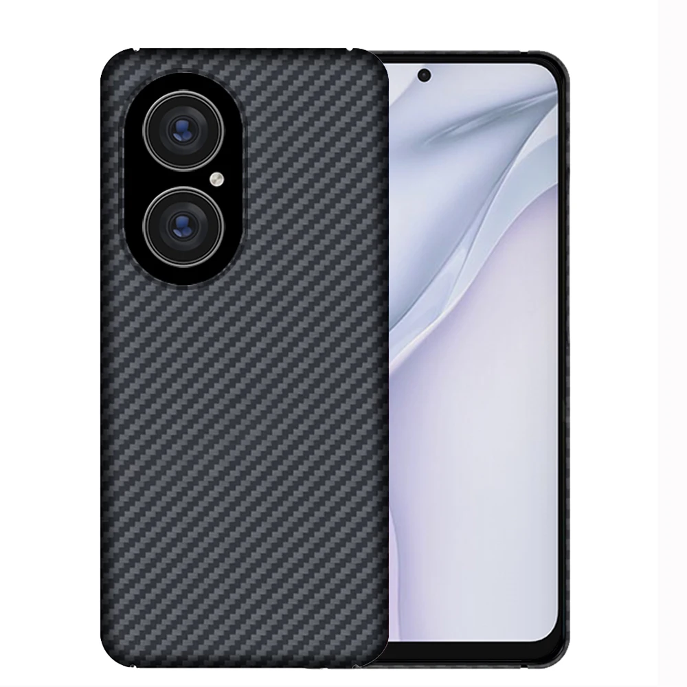 

New Genuine Aramid Fiber Carbon Fiber For Huawei P50 Pro P50Pro Ultra Thin Shockproof Capa CASE Cover