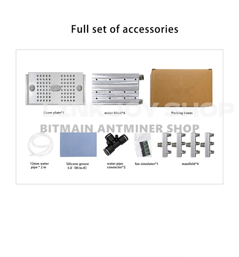 Água Overclocking Cooling Kit para Hash, Suitbale Aumento para Antminer S19 S19Pro S19Jpro L7 Hydro, Nova Versão