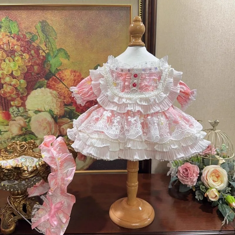 Ubranka dla lalek bawełnianych 20CM 10CM 15CM 40CM, słodki styl różowy, ubranka dla lalek reborn 50-55cm, darmowa wysyłka