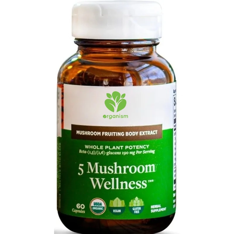 

mushroom supplements extracts of gold oysters, mulberry yellow, Poria cocos, Ganoderma lucidum, and turkey tail, 60 capsules