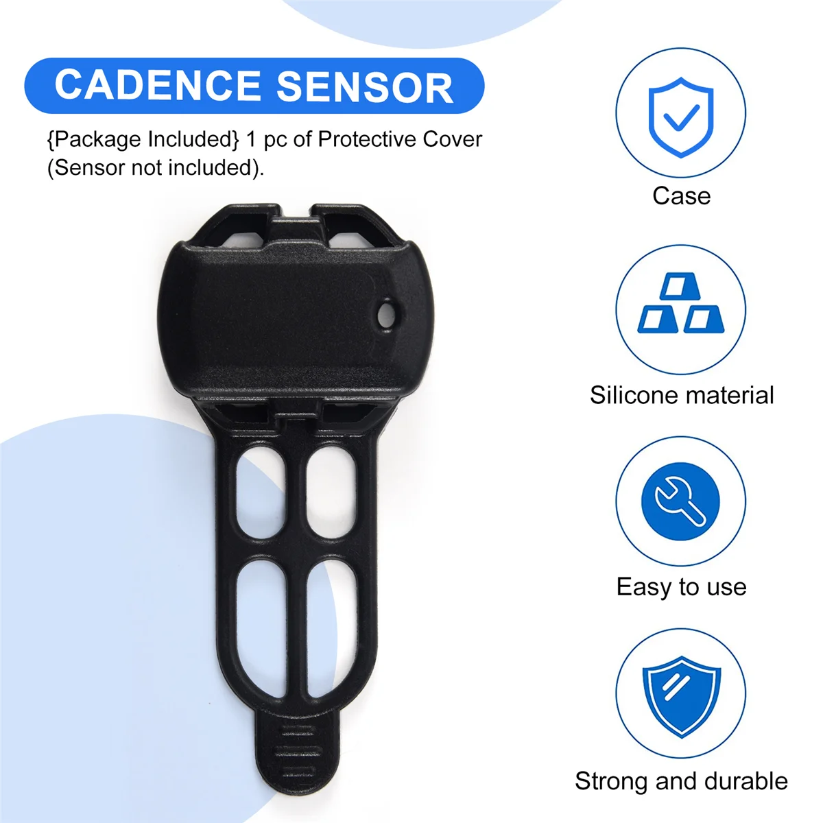 เคสป้องกันผิวจักรยานเจลสำหรับ Garmin CADENCE SENSOR สำหรับ Bryton เซ็นเซอร์คอมพิวเตอร์ magene Black COVER 1PC