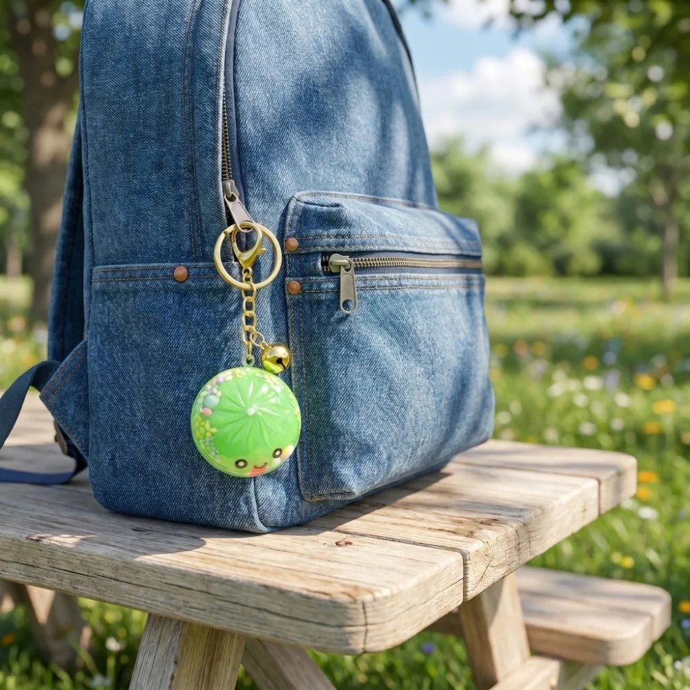 Colorful Expression Bun Keychain Cute Cartoon Miniature Simulation Steamed Bun Pendant with Steamer Acrylic