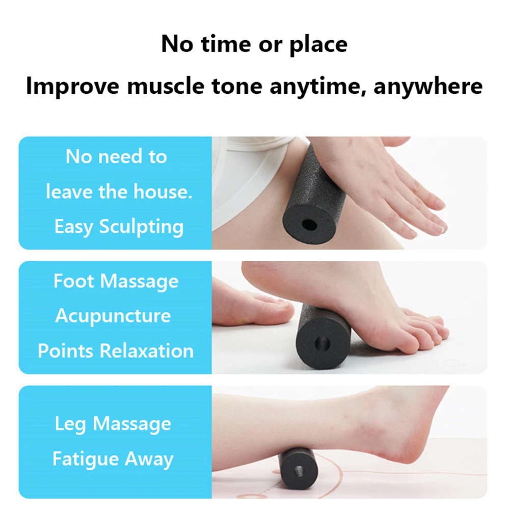Picture 6: Mini Foam Roller Yoga Column Heavy Duty Massage Column Portable Muscle Roller EPP Hollow Massage Roller for Yoga Pilates