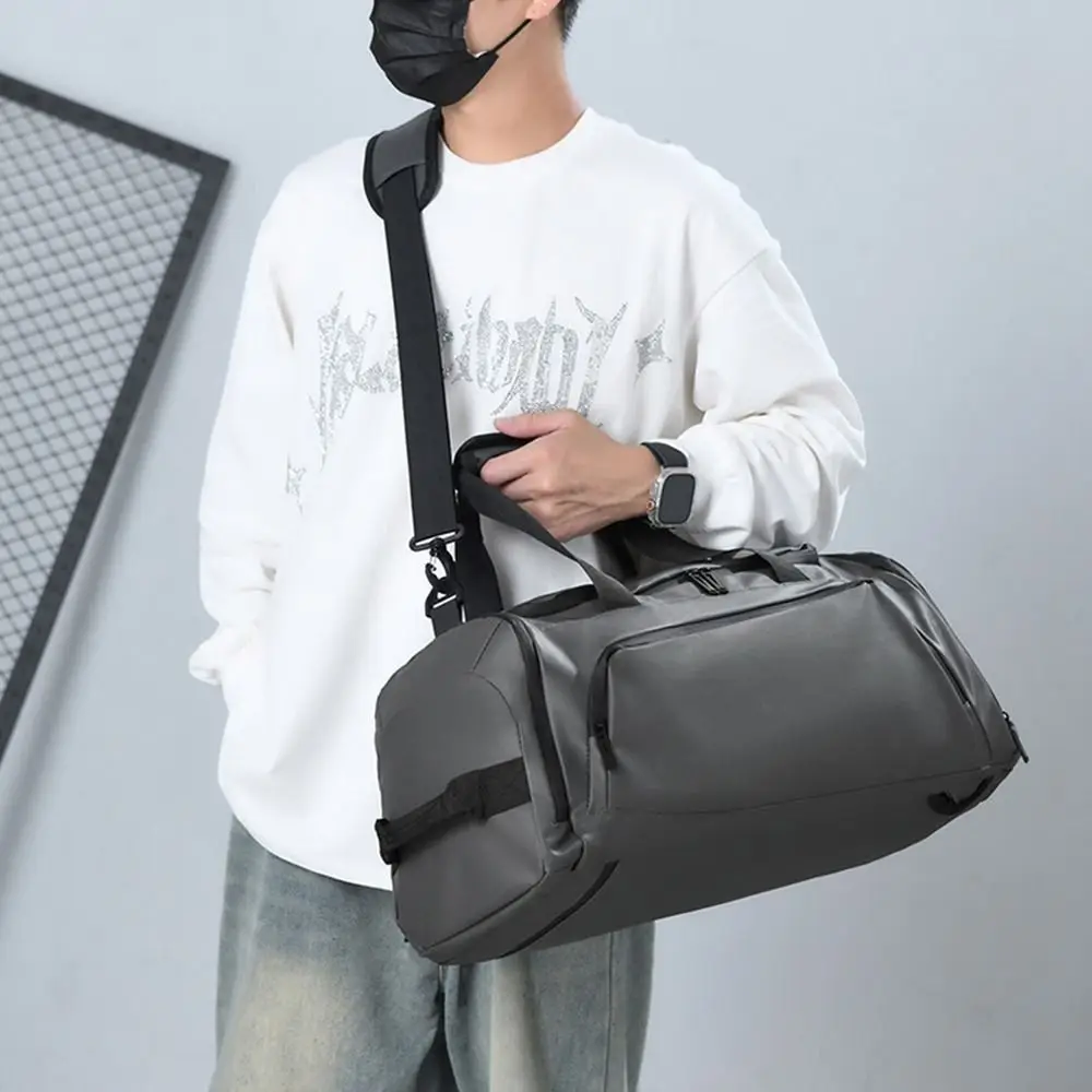 

Casual Travel Duffel Bag Wet Dry Separation Waterproof Gym Shoulder Bag Large Capacity Wear Resistant Travel Luggage Handbag