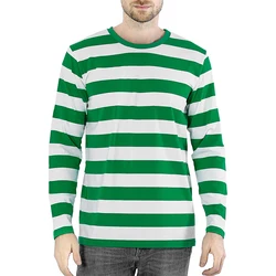 Classic Contrast Stripes Sweatshirt Men Clothing Long Sleeve Pullover Sweatshirts 3D Print Colorful Daily Casual O-neck Hoodies