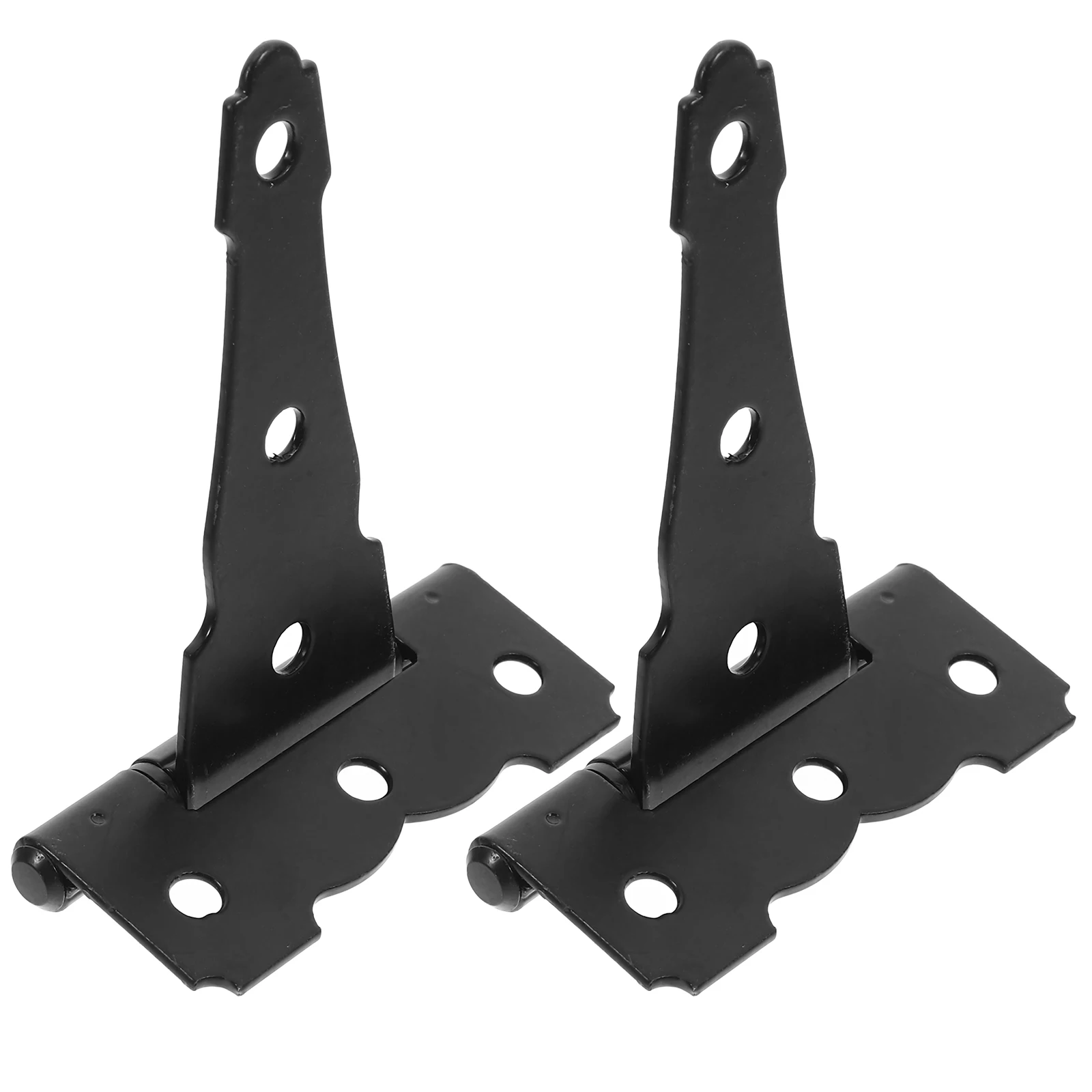 

2 Pcs Door Hinge Hinges Hidden Black Heavy-duty Garden Exterior Gate Barn Cupboard